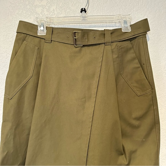 New $119 Zara Surplus Military Khaki Skirt SRPLS CTTN SKRT 07 Large 9382/053 - Picture 3 of 8